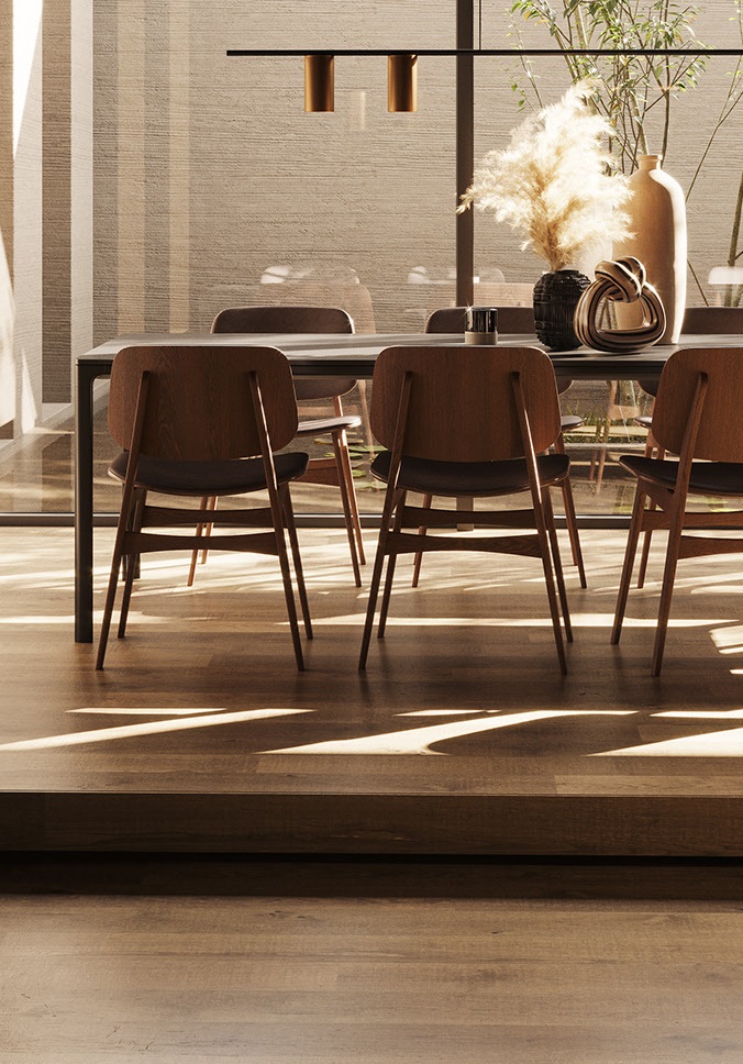 Dùng sàn gỗ công nghiệp cho quán cafe