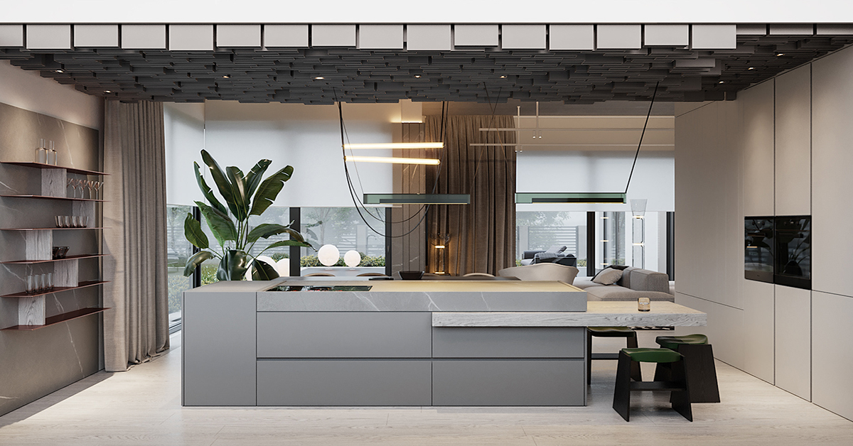 sàn gỗ công nghiệp cho phòng bếp